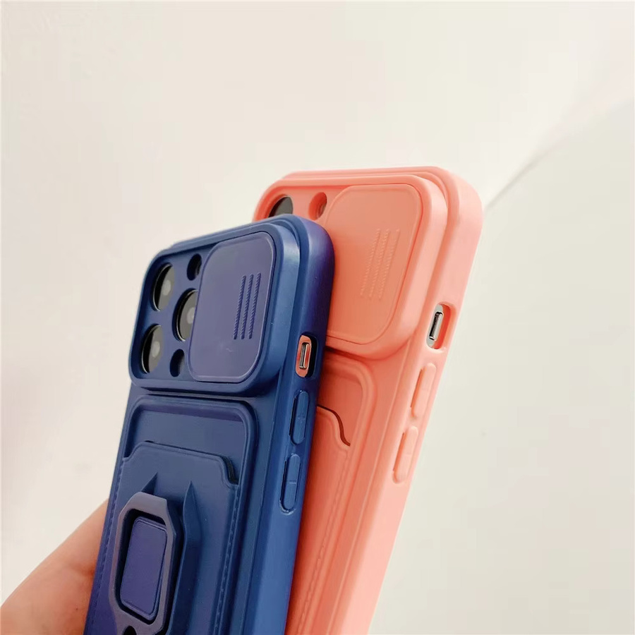 Apple iPhone Schutzhülle mit Kartenfach, Lanyard-Halskette und Kamera-Schutz in Grün - Bild 2