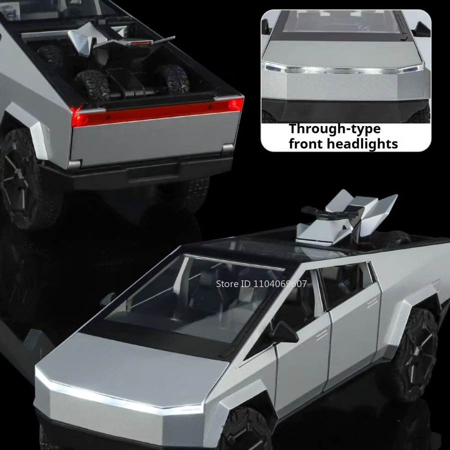 MAKEDA Pickup Trailer Wohnmobil, Diecast Auto, 1:24, mit Licht und Sound - Bild 4