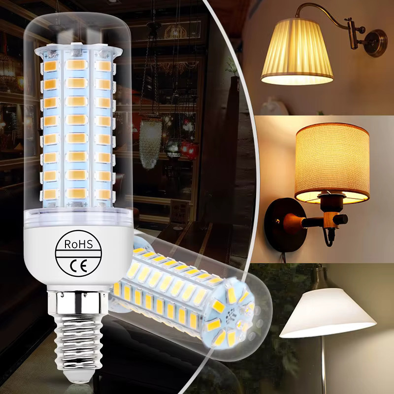 CanLing 15W LED-Maiskolbenlampe für Deckenleuchten in Warmweiß, Transparent - Bild 3
