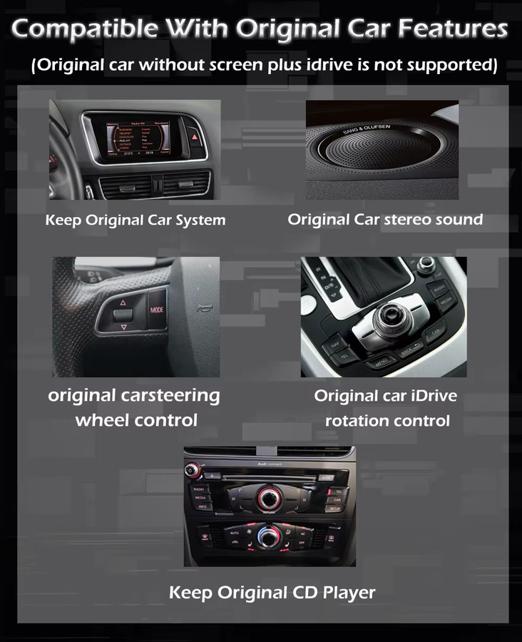 LIARO-NAVI Android 16 Autoradio mit IPS HD Touchscreen, Bluetooth und WLAN für Audi A6 A7 C7 RS6 RS7 S6 (2012 - 2018), Schwarz - Bild 2