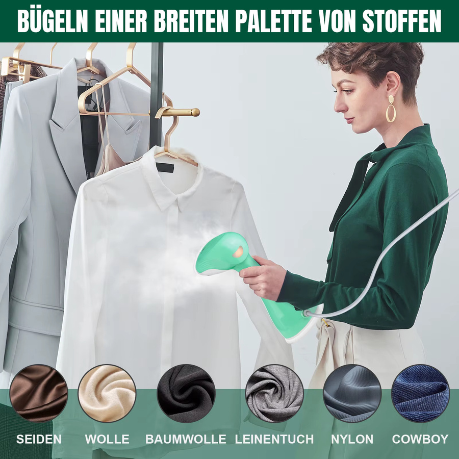 BRIEFNESS Handdampfer für Kleidung 2000 W, tragbarer Dampfbügler in Weiß - Bild 6