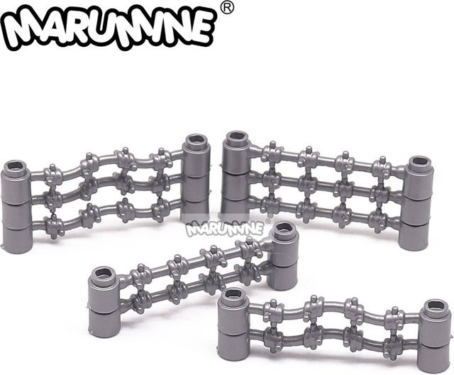 MARUMINE Militär-Themen Zaun-Drahtgeflecht MOC Bausteine Set, 300-teiliges Taktisches STEM Armee Kreativ-Spielset aus Kunststoff in Grau - Bild 1