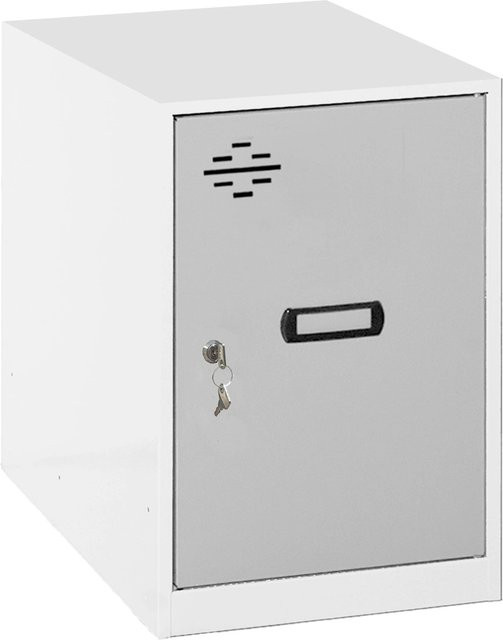 PROREGAL Schließfachwürfel AMEGO Spind Schließfach Garderobe aus Metall in Grau-Weiß, H x B x T: 47,5 x 40 x 50 cm - Bild 1