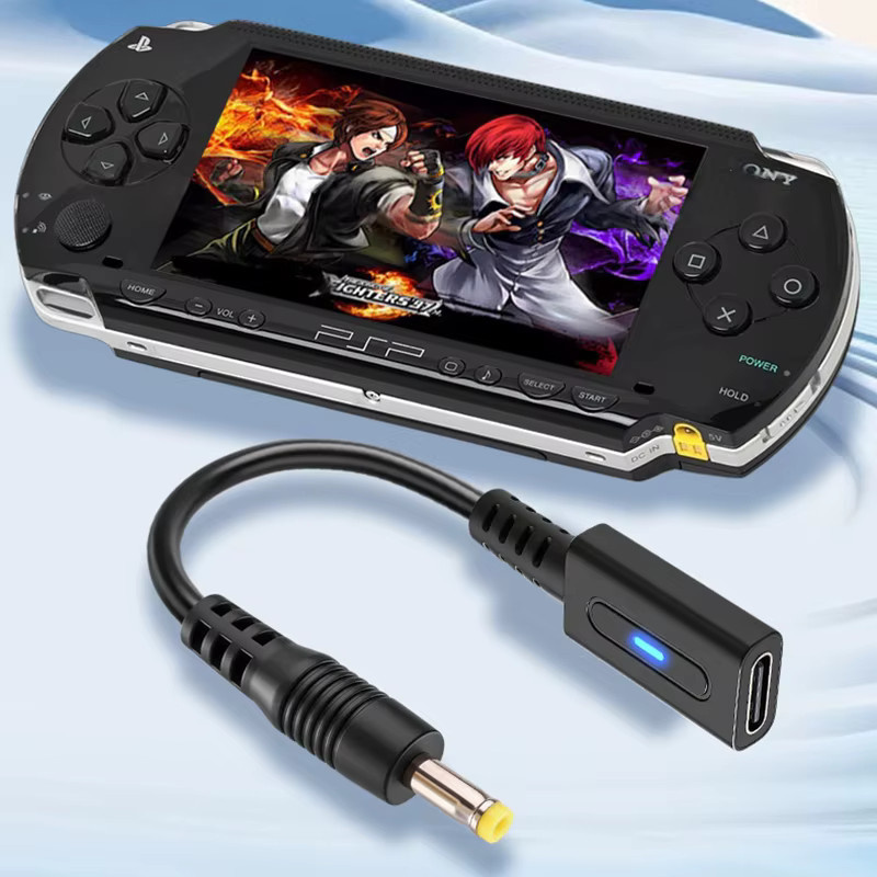 OULLX USB-C Ladeadapter für PlayStation Portable PSP 1000 2000 3000 Controller in Schwarz - Bild 5
