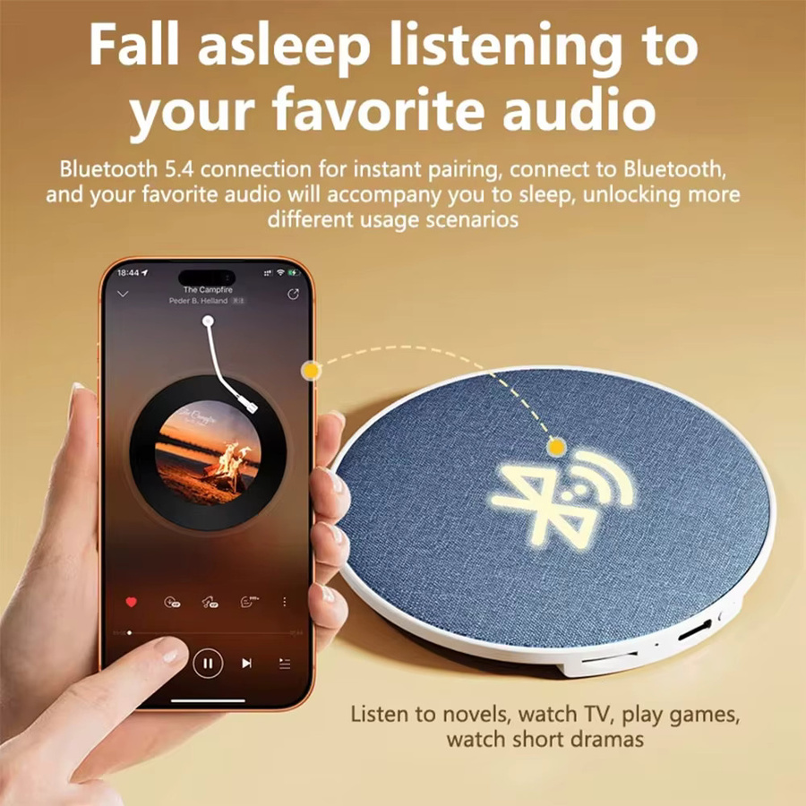 KEBIDU Bluetooth Schlafhilfe Kissen mit HiFi-Stereo Lautsprecher in Blau - Bild 4