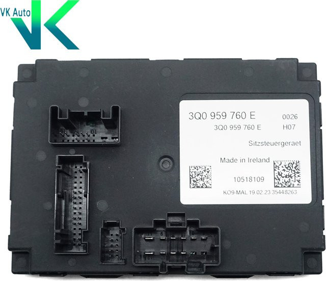 Sitzverstellungssteuermodul für Volkswagen Passat B8 und Arteon, Farbe: Schwarz, Teilenummer: 3Q0959760E - Bild 1