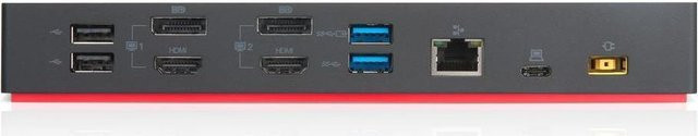 Lenovo ThinkPad Hybrid USB-C mit USB-A Docking Station Schwarz (40AF0135SA) mit USB 3.2 Gen 2, USB-C und Ethernet/LAN - Bild 1