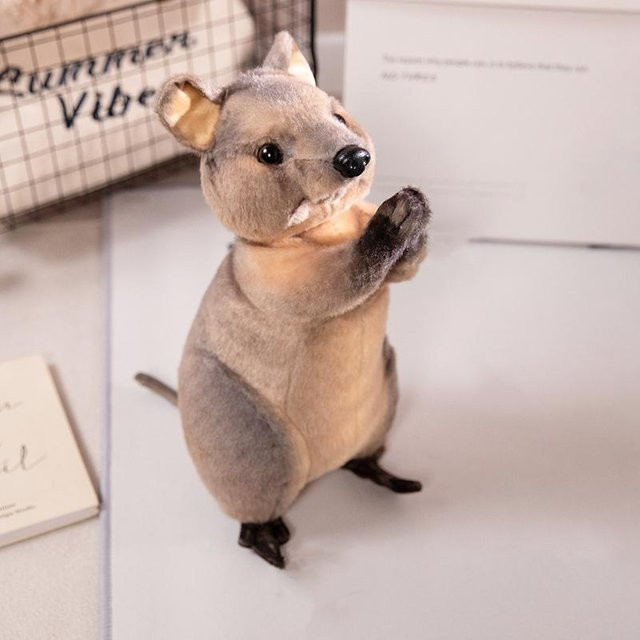 Kawaii Wildtier Plüschtier Stehend Segen Otter Seeotter Känguru Waschbär, Plüschspielzeug, 35cm, ab 14 Jahren - Bild 1