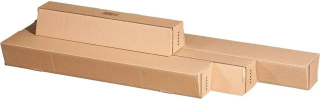 PROREGAL Trapez-Versandverpackung aus Wellpappe mit Haftklebeverschluss, Braun, B/T/H: 100,5 x 10,5/5,5 x 7,5 cm, 100 Stück - Bild 1