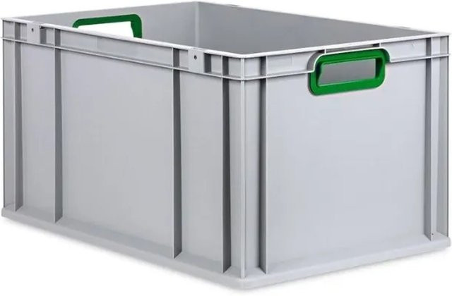 PROREGAL Eurobox Nextgen Color Transportbox mit verstärktem Boden, Grün, H x B x T: 32 x 40 x 60 cm, 65 Liter - Bild 1