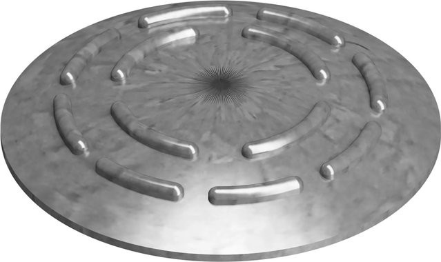 Schake Markierungsnagel aus Aluminium in Silber Ø 100 mm ohne Reflexlinsen - Bild 1
