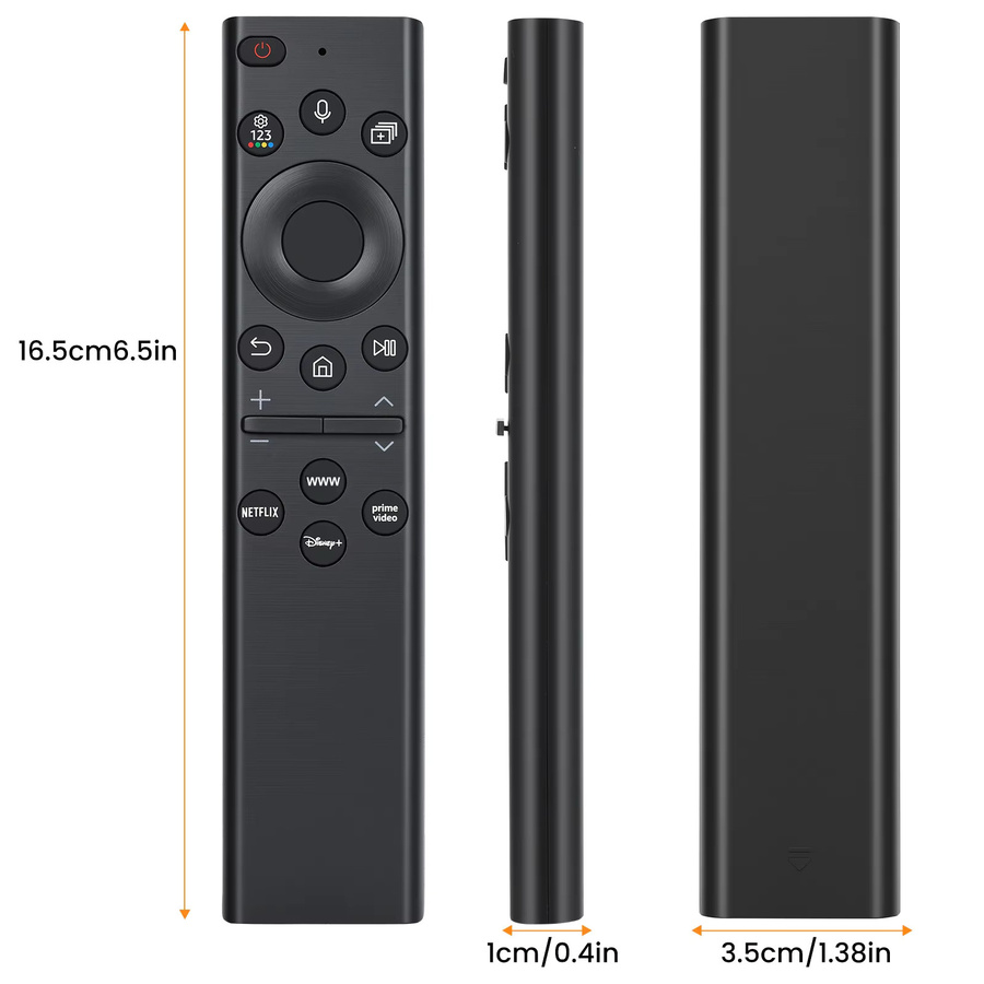 Samsung Sprachfernbedienung in Schwarz für Smart Voice TVs wie Frame, QLED, Crystal und Neo QLED (Modelle 2018-2026) ohne Solarfunktion - Bild 4
