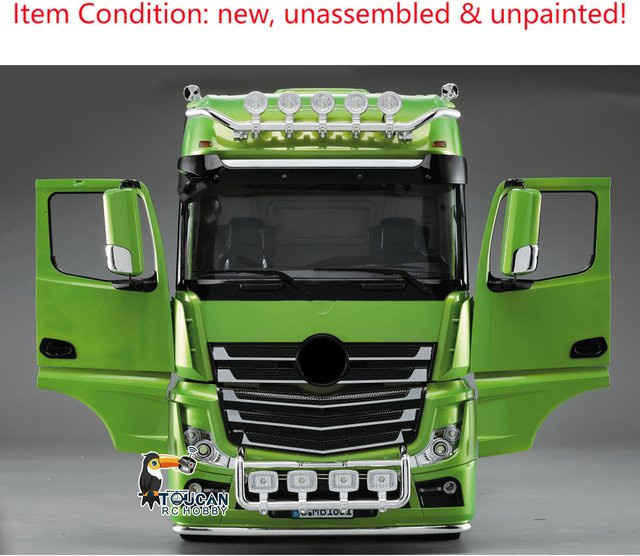 TOUCAN RC HOBBY RC Traktor-LKW 6*4 3-Achsen Highline, 1:14 Maßstab, unlackiert, mit Motor, mit öffnbaren Türen, Spielzeugfahrzeug - Bild 1
