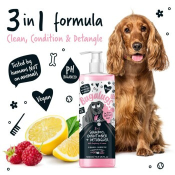 Bugalugs 3-in-1 Hundeshampoo, Conditioner & Detangler, Himbeere & Zitrone - Bild 5