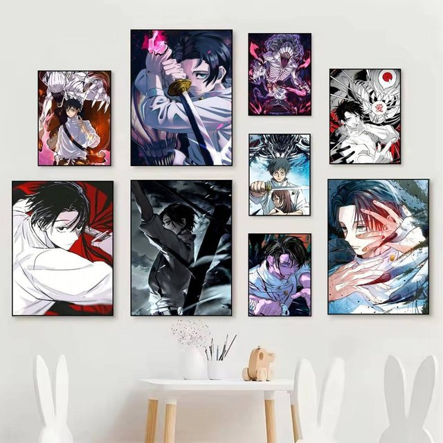 Leinwandgemälde Anime Jujutsu Kaisen Okkotsu Yuta Kunstposter Multicolor für Wohnzimmer und Schlafzimmer - Bild 1