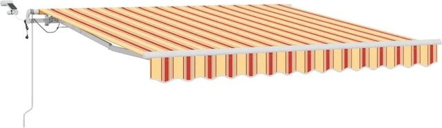 vidaXL Einziehbare Markise Gelb-Orange aus Polyester und Metall B/T: 300 x 250 cm - Bild 1