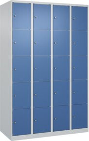 C+P Schließfachschrank Classic PLUS mit 4 Abteilen in Grau und Blau, B/T/H: 185 x 120 x 50 cm - Bild 1