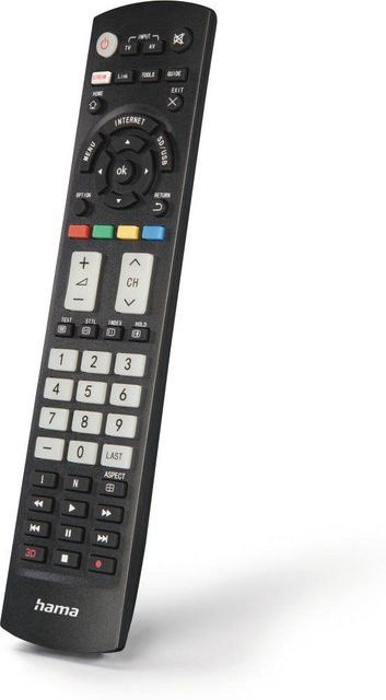 Hama Universal-Fernbedienung für Panasonic TVs in Schwarz mit leuchtenden Tasten - Bild 3