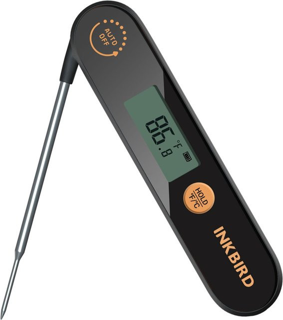 INKBIRD IHT-1X Handheld Fleischthermometer Digital mit Sonden, Wasserdicht und Wiederaufladbar, Schwarz - Bild 1