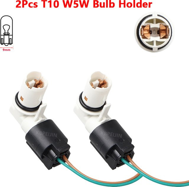 KBPEIJIN Seitenblinker Glühbirnenhalter T10 Sockel für Mini Cooper Paceman Clubman, 2 Stück, Weiß - Bild 1