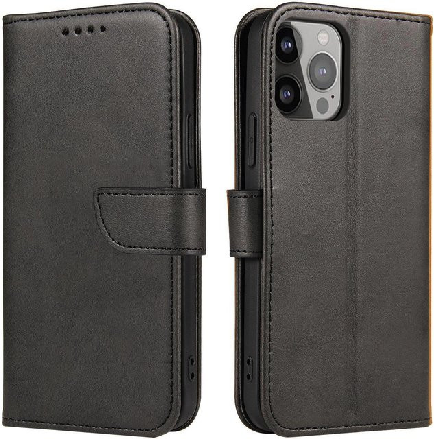 Magnetische Klapphülle mit Portemonnaie für Oppo A98 5G in Schwarz - Bild 1