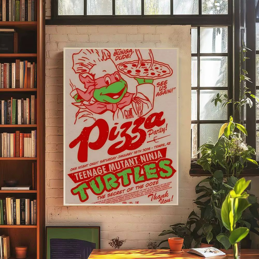 Rastar Teenage Mutant Ninja Turtles Klebeposter, Mehrfarbiger Wandaufkleber aus Papier für dein Zimmer, Café oder deine Bar - Bild 3