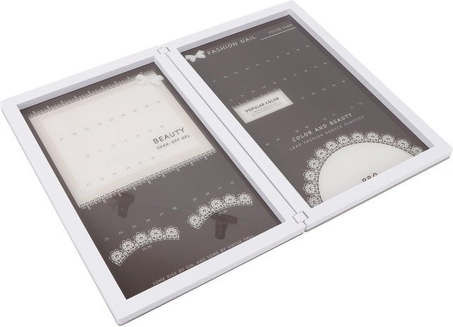 TOMTOP Nagellack-Farbkarten-Displaybuch mit Magnetverschluss, weiß - Bild 1
