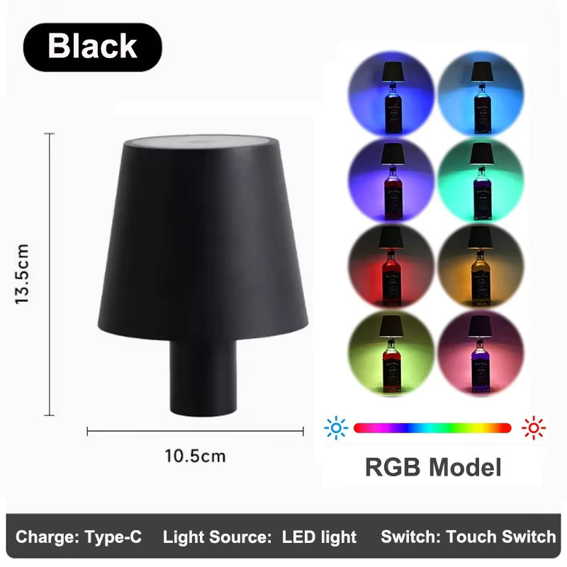 KFV Wiederaufladbare LED Tischlampe mit Touch Sensor als kabelloses Nachtlicht und Leselampe für Restaurant, Hotel, Bar und Schlafzimmer - Bild 2
