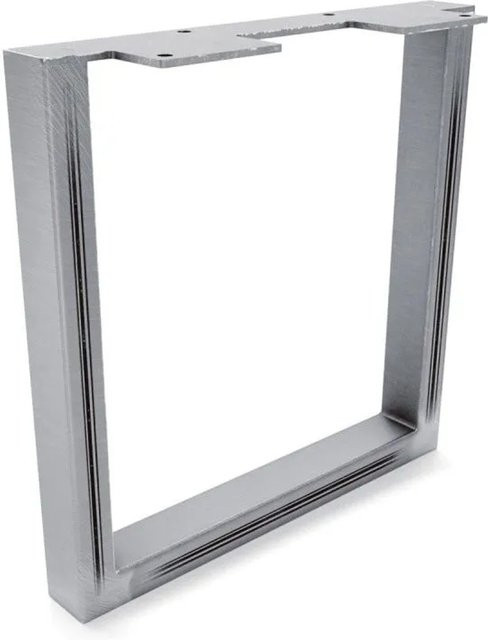 HEVVA Möbelbein GRAZ aus Rohstahl in Silber Matt, Höhe: 25 cm, Tiefe: 25 cm - Bild 1
