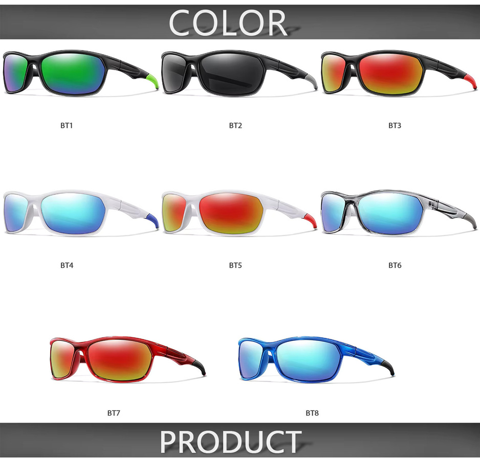 Polarisierte Sonnenbrille, Karos, Vollrand, Kunststoff, Unisex - Bild 4