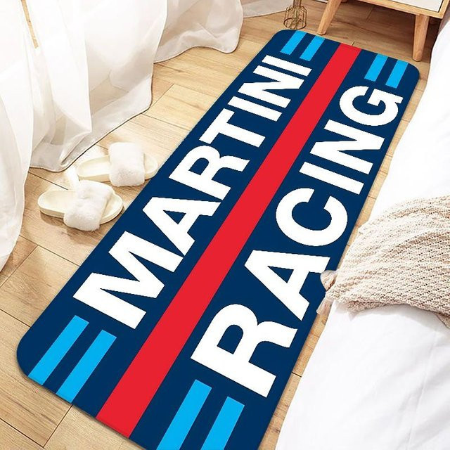 Karpetti Martini Racing Teppich, blau gestreift, B/T: 50 x 150 cm - Bild 1