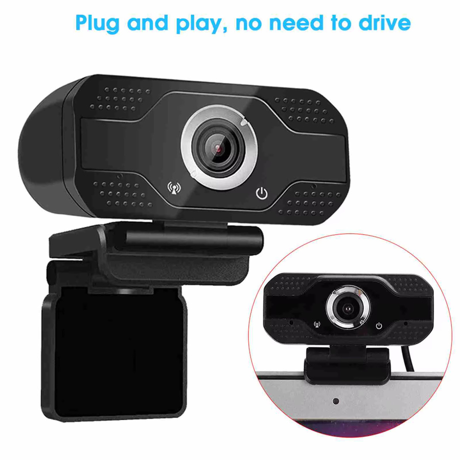 Full HD 1080P Webcam mit Mikrofon in Schwarz für Online-Unterricht, Videoanrufe und Streaming via USB - Bild 6