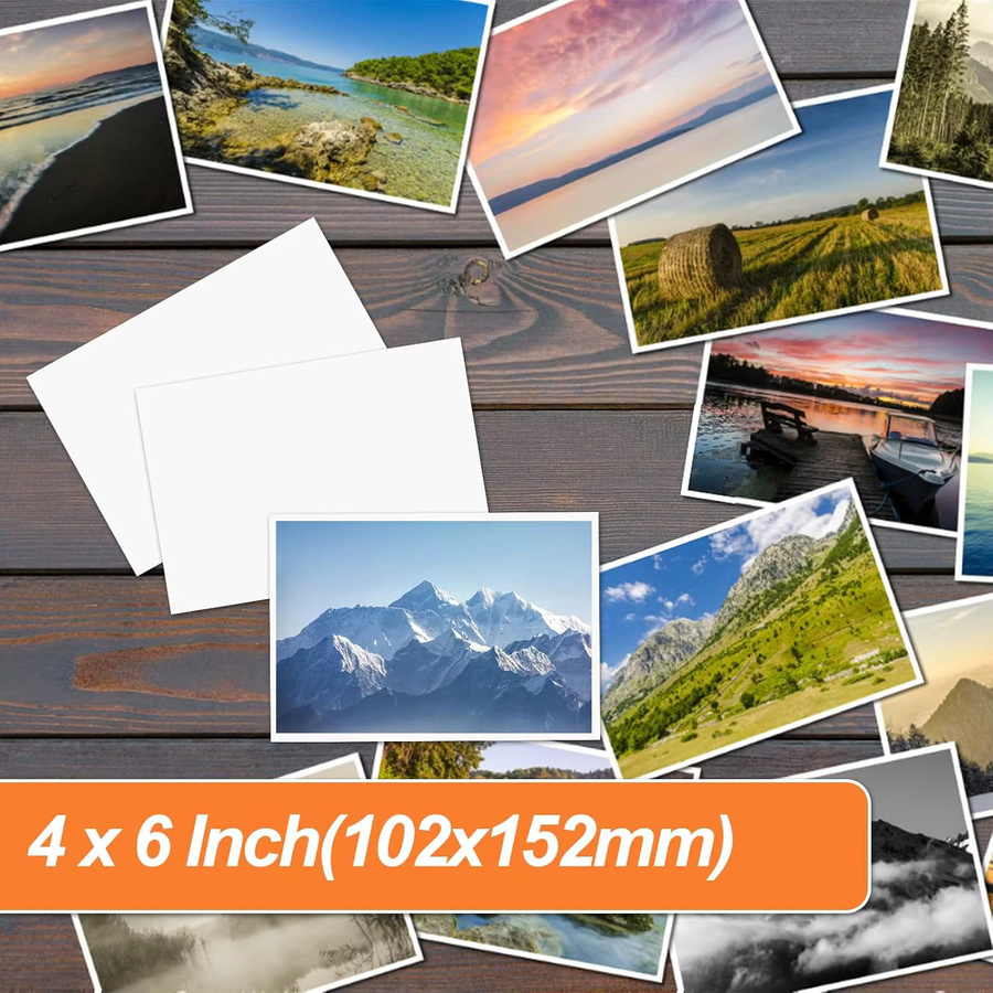 ESHANG Inkjet Hochglanz-Fotopapier in Weiß, 100 Blatt, 10x15 cm, 200g/m² - Bild 3