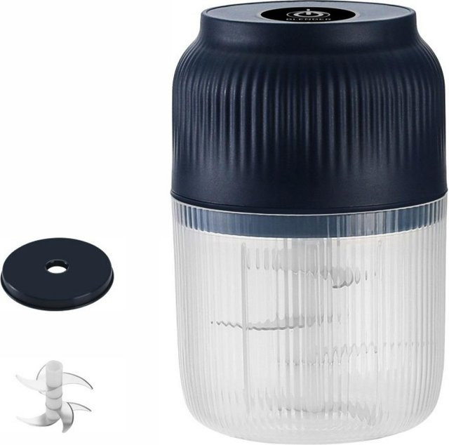 HuidaiAuto Elektrischer Gemüseschneider Kabelloser Food-Chopper mit 400ml Behälter, Blau - Bild 1