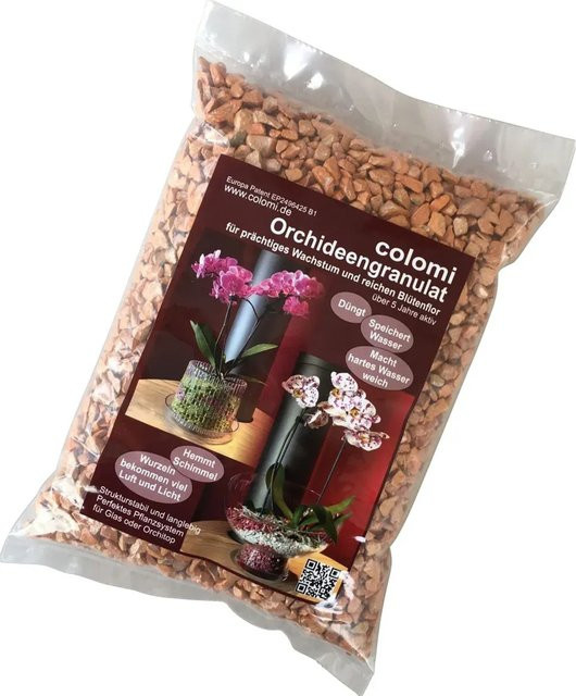 Colomi Orchideengranulat Terra mineralisch für Zimmerorchideen in Braun - Bild 1
