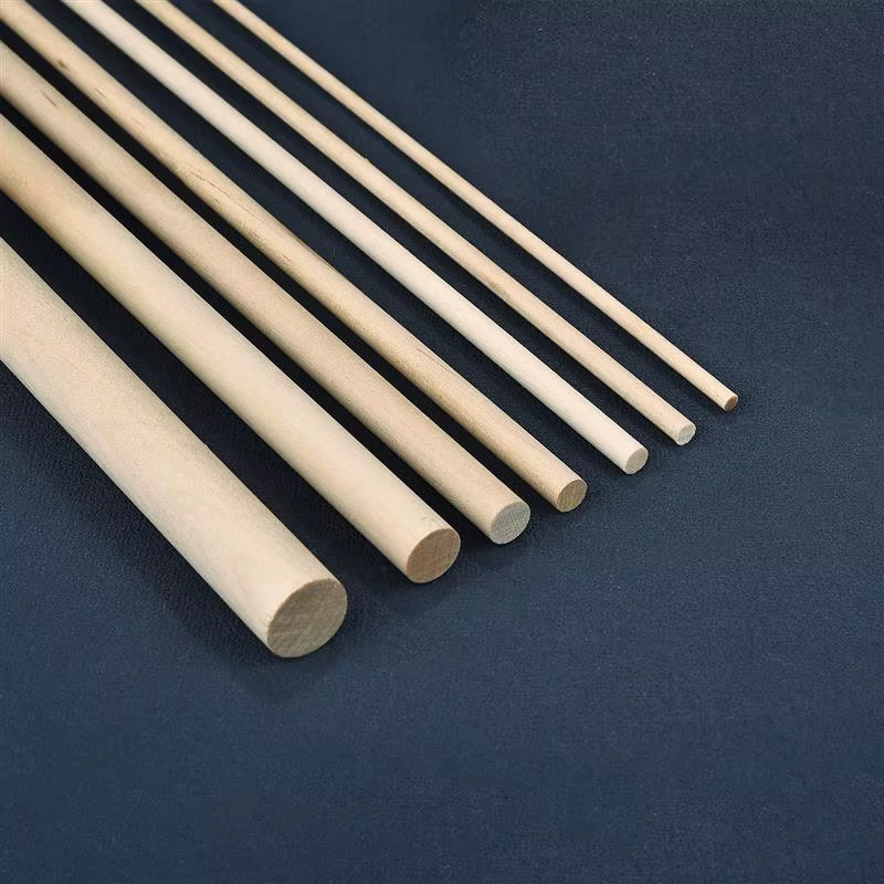 Runde Holzstäbchen in Beige für DIY-Holzhandwerk und Modellbau, Durchmesser: 3-14 mm - Bild 2