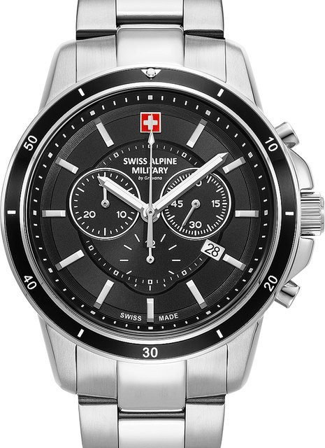 Swiss Alpine Military Chronograph, Quarz, Edelstahl, 44 mm, Herren - Bild 1