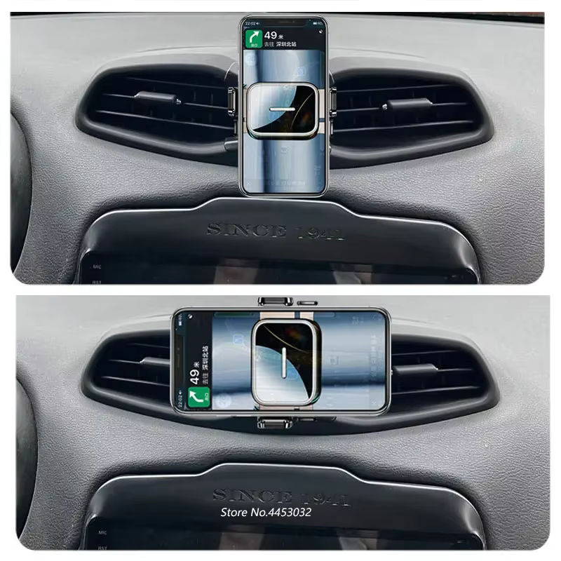 Drehbare Smartphone-Halterung für Audi A6 C7 und A7 4G/4G8 zur Lüftung, Schwarz - Bild 3