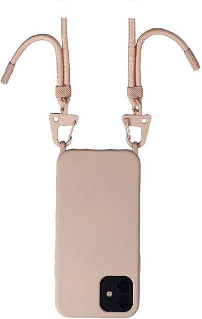 XOUXOU Luxus iPhone Hülle mit Umhängekette und Lanyard Kordel in Beige - Bild 1
