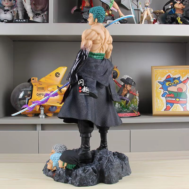 Bandai One Piece Roronoa Zoro Anime Actionfigur aus Kunststoff, mehrfarbig, Höhe: 50 cm - Bild 4