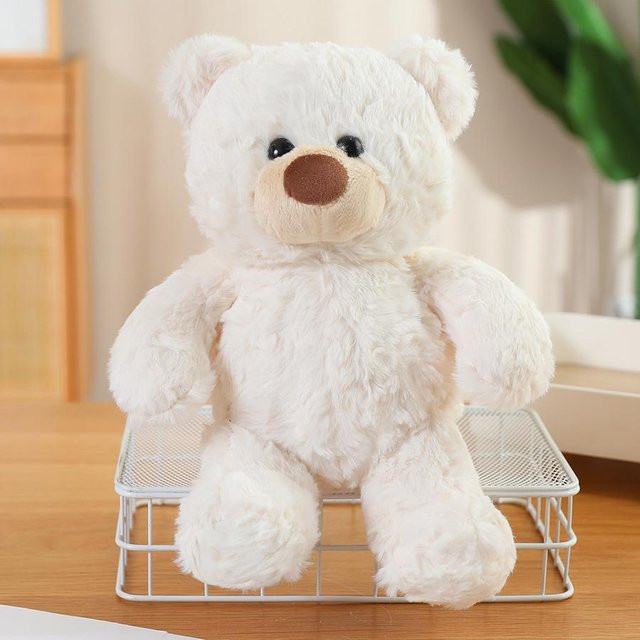 Niedliche Lockige Teddybär Puppe, Brauner Plüsch, ab 14 Jahren - Bild 1