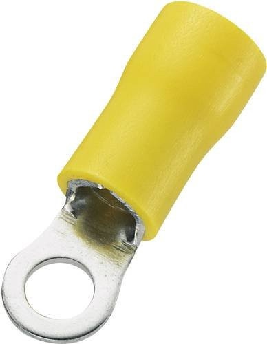 TRU COMPONENTS Ringkabelschuh Gelb, max. Querschnitt 6mm², Loch-Ø 4,3mm, teilisoliert, 50 Stück - Bild 1