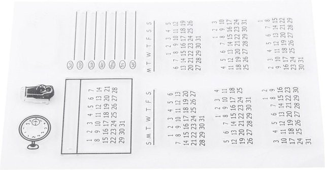 Igeteck Silikonstempel Transparent Klar für Scrapbooking und Fotoalben in White - Bild 1