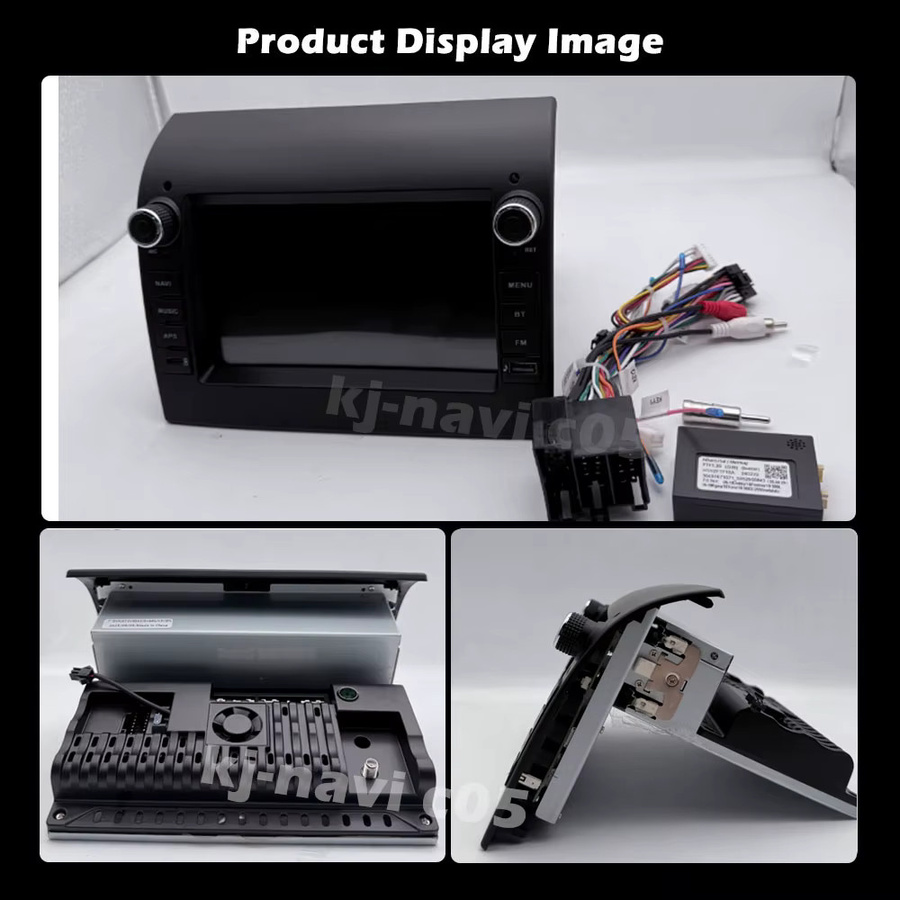 KJ-NAVI Android 16 Multimedia Autoradio mit GPS und CarPlay für Fiat Ducato 2008-2015, Citroen Jumper und Peugeot Boxer 2011-2015, Schwarz, OHNE 2din DVD - Bild 2