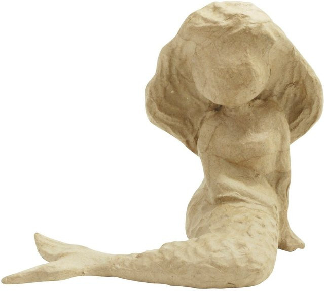 Décopatch Meerjungfrau Dekofigur aus Pappmaché in Beige - Bild 1