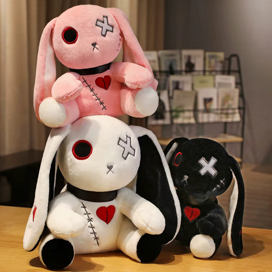 hereandhere Gothic-Plüschhasen, Stofftiere, Halloween - Bild 2