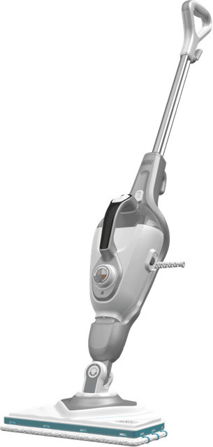 BLACK+DECKER Dampfmop mit 1600W Leistung in Schwarz-Weiß inklusive 15 Zubehörteilen für Hartböden und Kantenreinigung - Bild 1