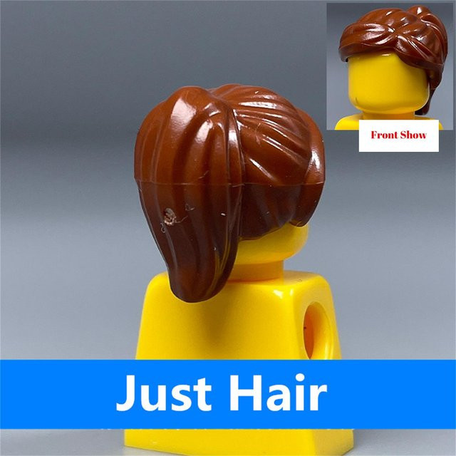 Yiran toy MOC Steine Weibliche Mädchenhaare Hoher Pferdeschwanz, Zubehör, 10-teiliges Set, ab 6 Jahren - Bild 1