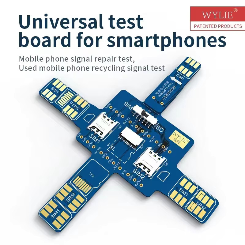 Wylie Universal Tester Board für iPhone und Android zur Signalreparatur und als SIM-Kartenleser Ersatz in Blau - Bild 3