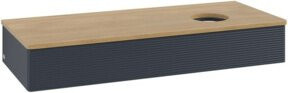 V&B Antao Waschtischunterschrank mit Frontstruktur und Beleuchtung, Eiche Honig, B/T/H: 120 x 50 x 19 cm - Bild 1